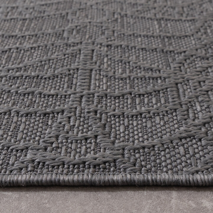 Dywan do wnętrz i na zewnątrz - Dunes Mandala Antracyt