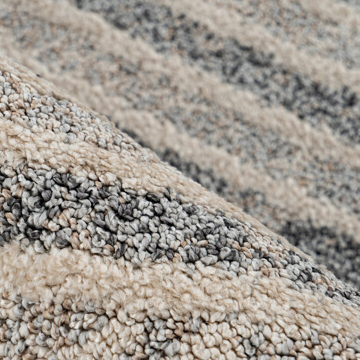 Geometrisch vloerkleed - Rhombo Stripes 125 Beige/Grijs 