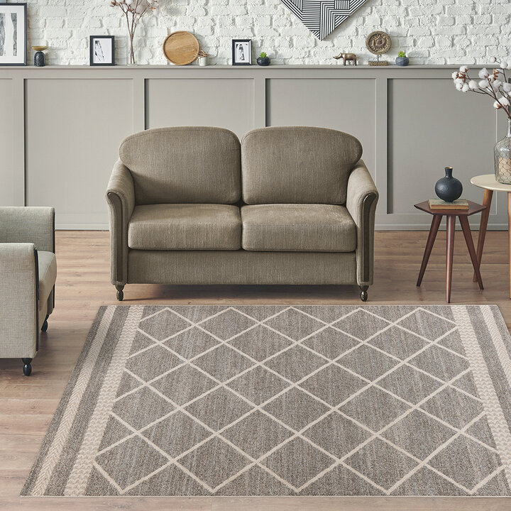 Geometrisch vloerkleed - Rhombo Lines 225 Bruin/Beige 