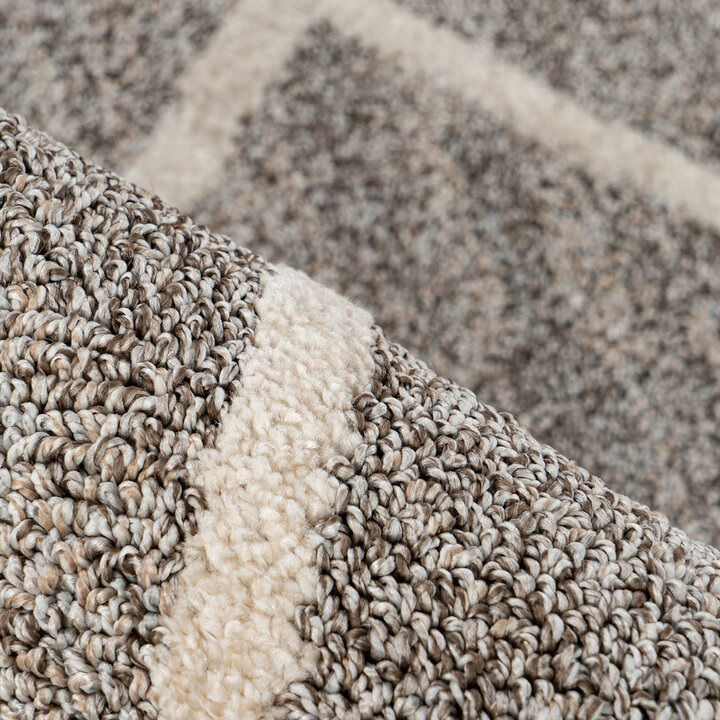 Geometrisch vloerkleed - Rhombo Lines 225 Bruin/Beige 