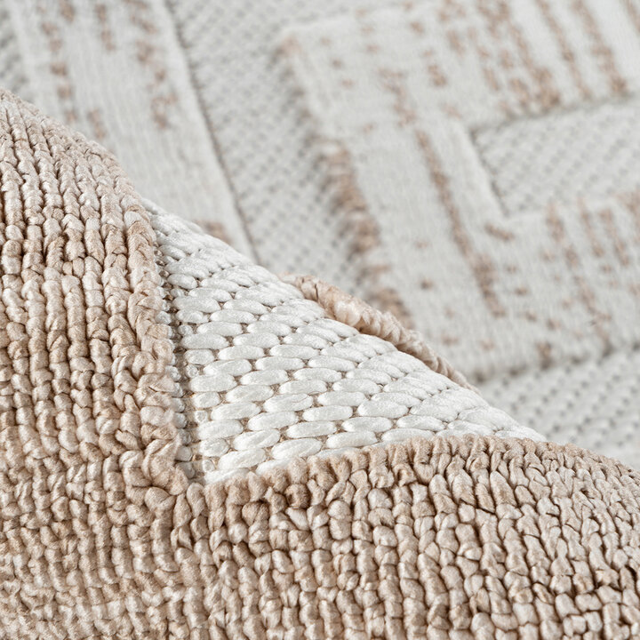 Modern vloerkleed - Sari Borders 125 Bruin/Beige 