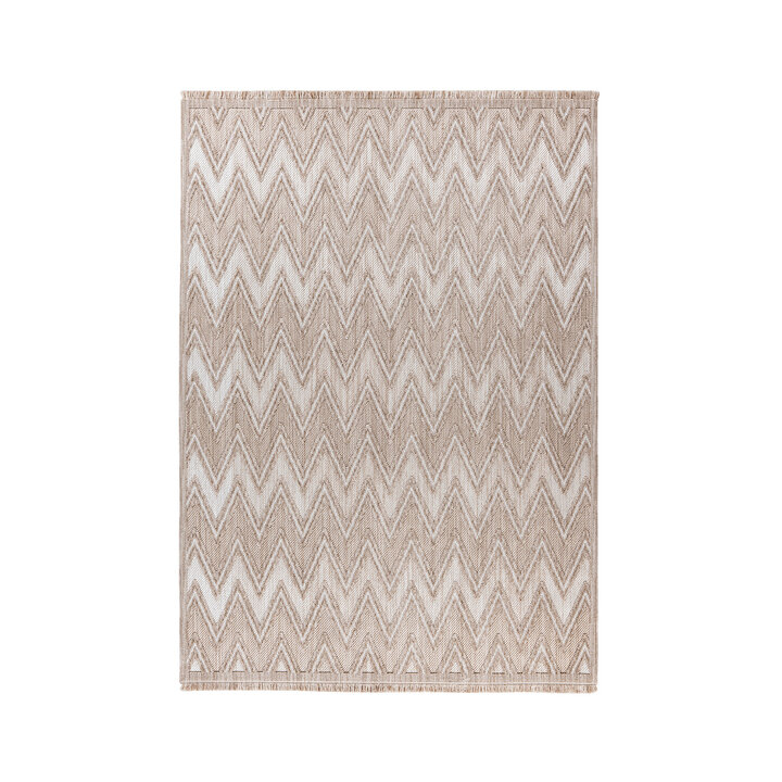 Modern vloerkleed - Sari ZigZag 225 Bruin/Beige 