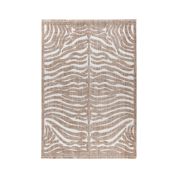 Modern vloerkleed - Sari Zebra 225 Bruin/Beige 