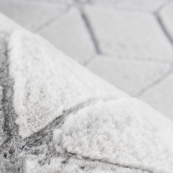 Geometrisch vloerkleed - Vica Geo 125 Wit/Antraciet 