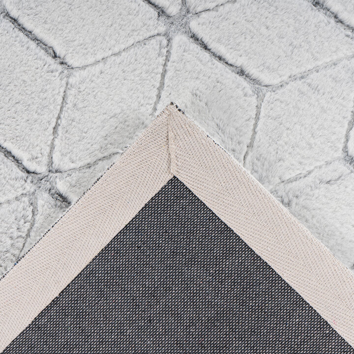 Geometrisch vloerkleed - Vica Geo 125 Wit/Antraciet 