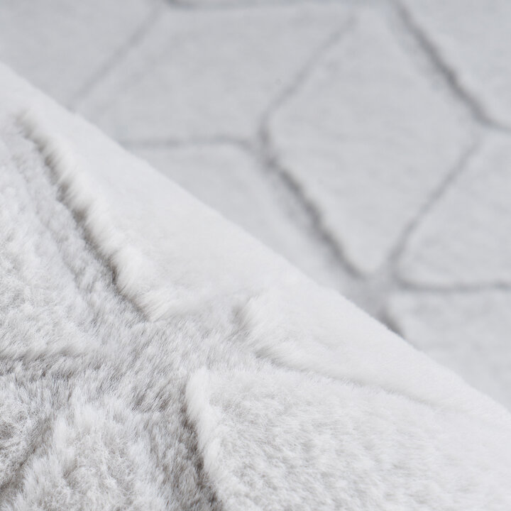 Geometrisch vloerkleed - Vica Geo 125 Wit/Grijsblauw 