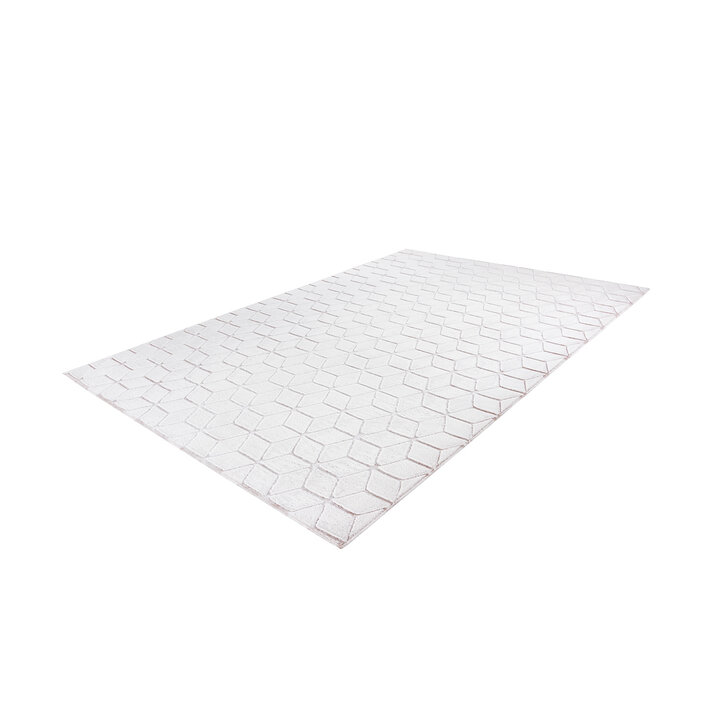 Geometrisch vloerkleed - Vica Geo 125 Wit/Roze 