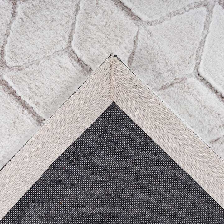 Geometrisch vloerkleed - Vica Geo 125 Wit/Roze 