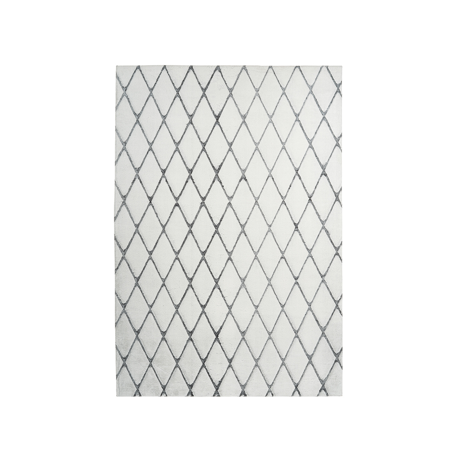 Geometrisch vloerkleed - Vica Lines 225 Wit/Antraciet - sfeer