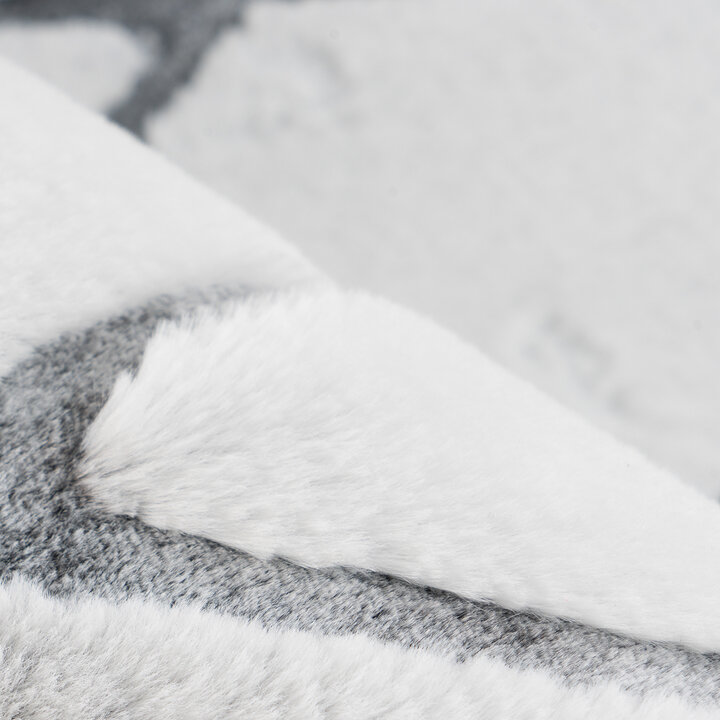 Geometrisch vloerkleed - Vica Lines 225 Wit/Antraciet 