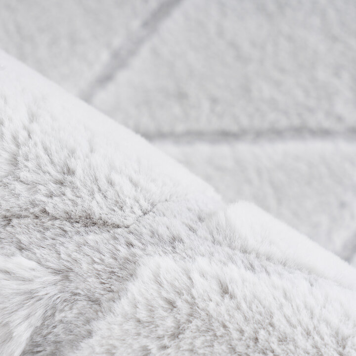 Geometrisch vloerkleed - Vica Lines 225 Wit/Grijsblauw 