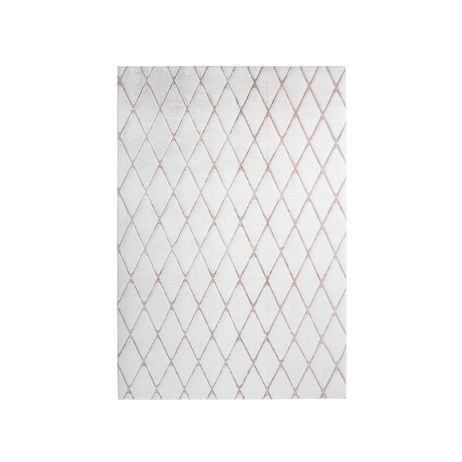 Geometrisch vloerkleed - Vica Lines 225 Wit/Roze - sfeer