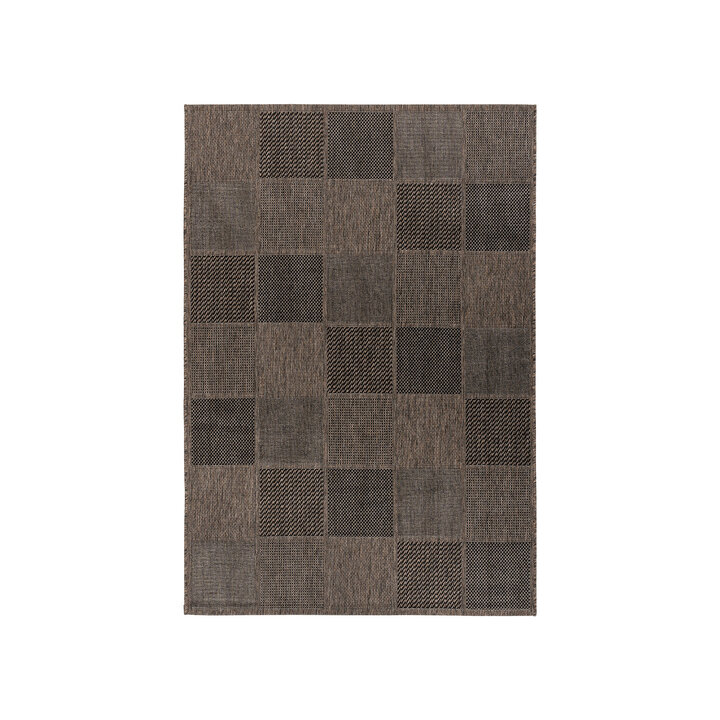 In- & Outdoor vloerkleed - Swash Tiles 400 Bruin/Grijs