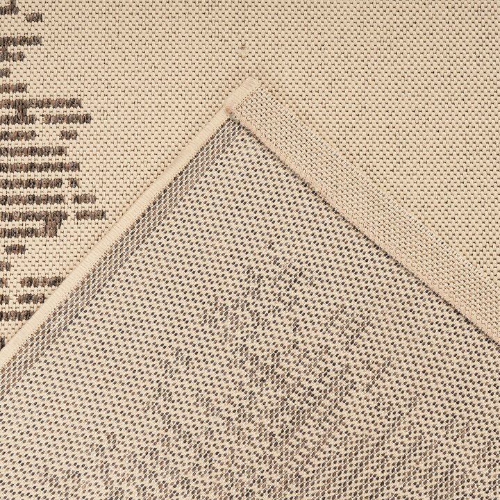 In- & Outdoor vloerkleed - Swash Border 900 Creme/Bruin 