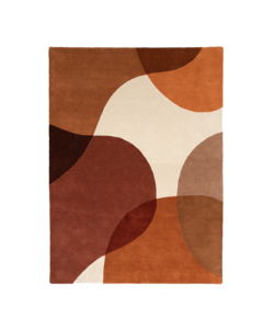 Wollen abstract vloerkleed - Clarice Terracotta 