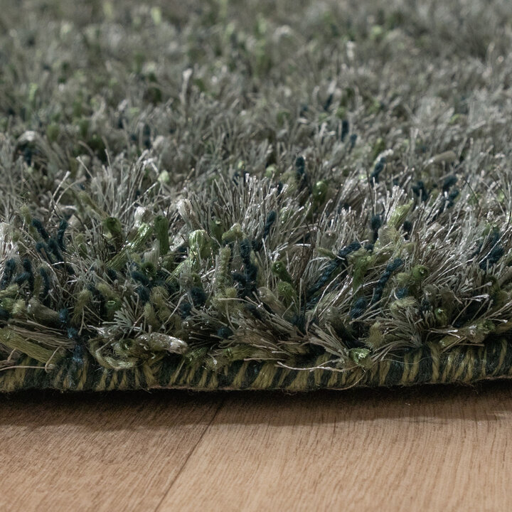 Rond shaggy vloerkleed - Grace Groen