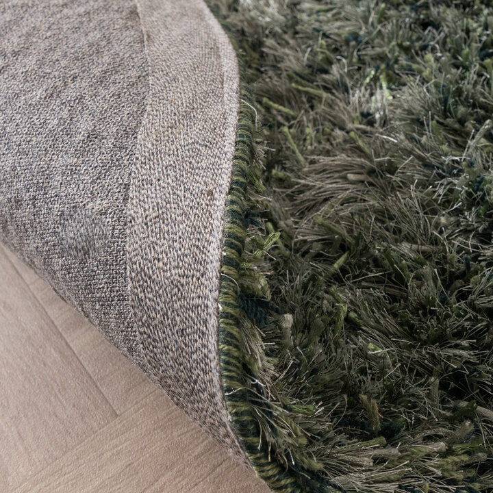 Rond shaggy vloerkleed - Grace Groen