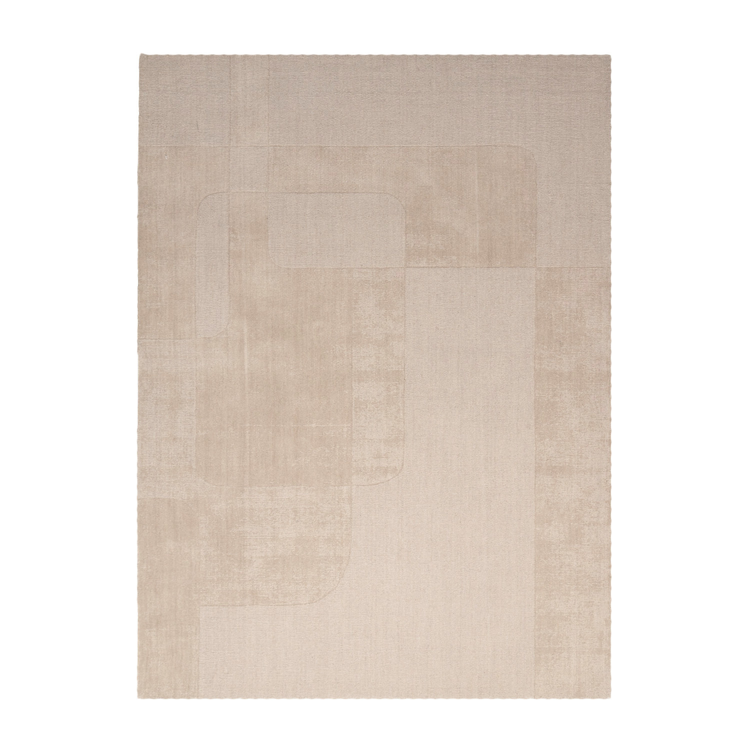 Wollen vloerkleed - Giselle Abstract Beige - sfeer