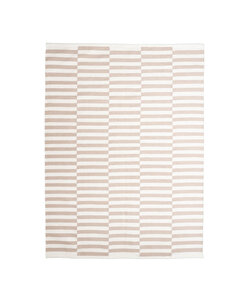 Katoenen vloerkleed - Dazzle Blocks Beige/Wit