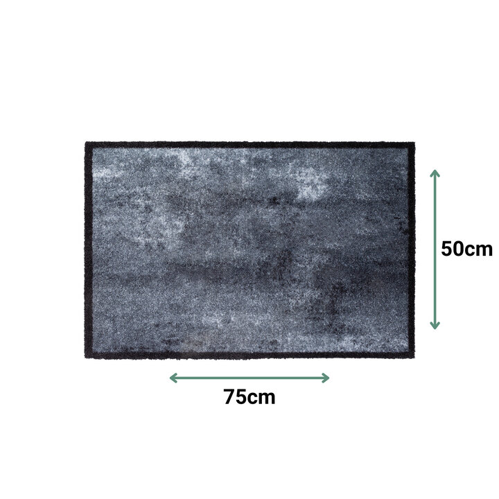 Wasbare deurmat - Cobalt Concrete - 50x75cm