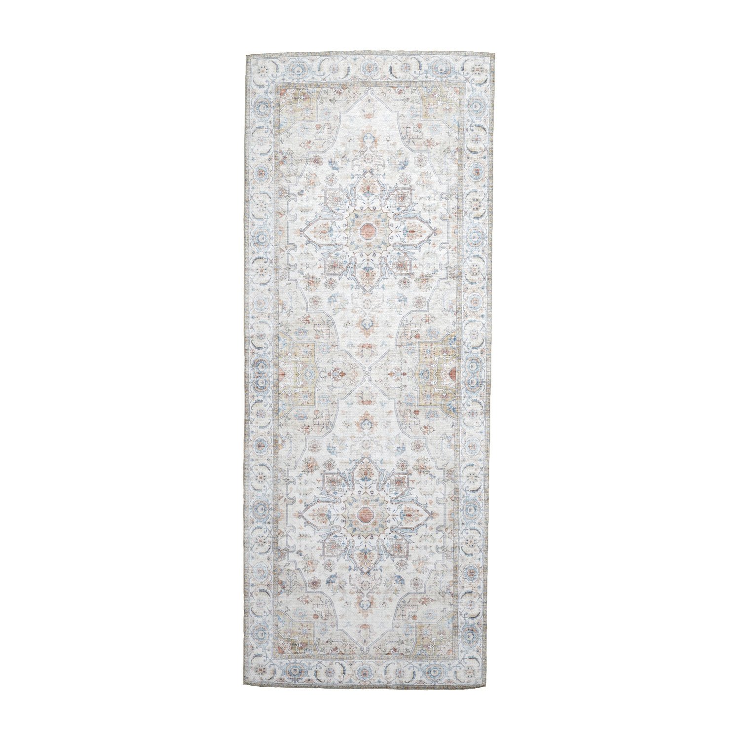 Wasbare loper - Domingo Mandala Wit - sfeer