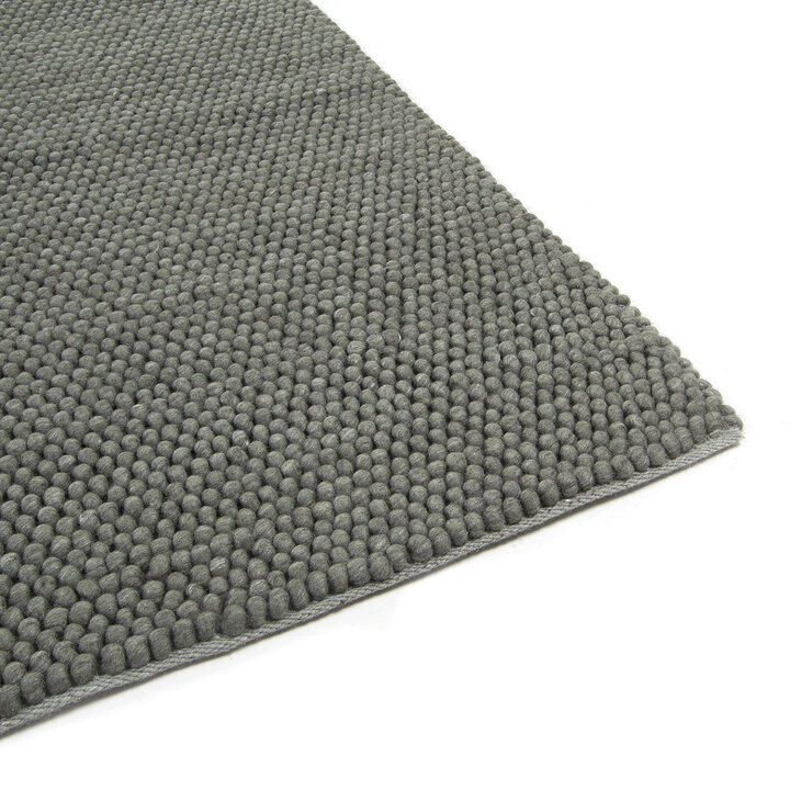 Wollen vloerkleed op maat - New Loop Grijs/Groen 456