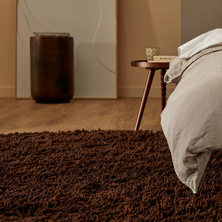 Wollen vloerkleed op maat - Berbero Lungo Bruin 522