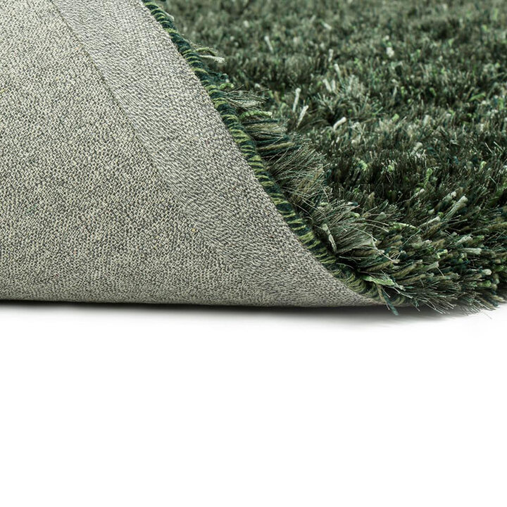Shaggy vloerkleed op maat - New Paulo Donkergroen 442