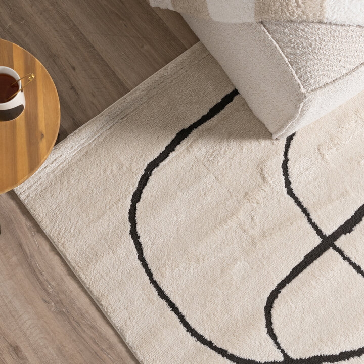 Dywan Japandi - Yori Lines Kremowy/Czarny
