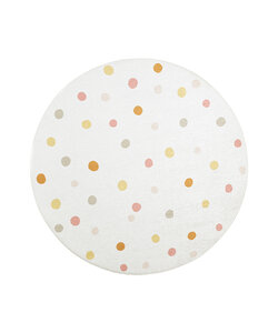 Rond wasbaar kindervloerkleed - Evi Confetti Multicolor