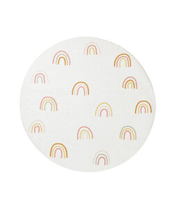 Rond wasbaar kindervloerkleed - Evi Rainbow Multicolor