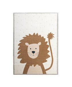 Wasbaar kindervloerkleed - Simba Lion Bruin