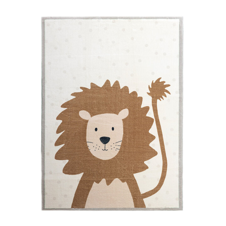 Wasbaar kindervloerkleed - Simba Lion Bruin