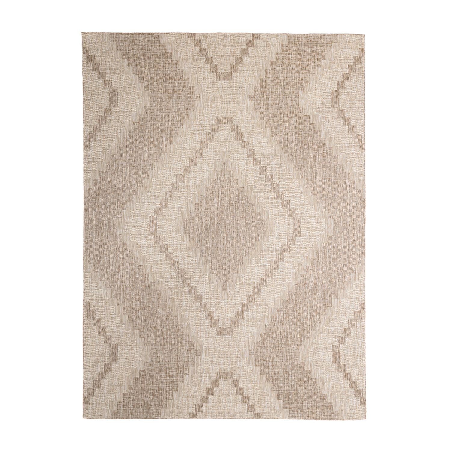 Jute buitenkleed - Atlas Diamond Bruin/Creme - sfeer