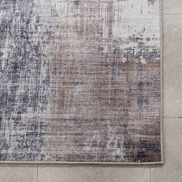 Wasbare loper - Domingo Grunge Taupe/Creme