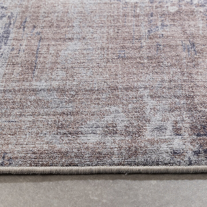 Wasbare loper - Domingo Grunge Taupe/Creme