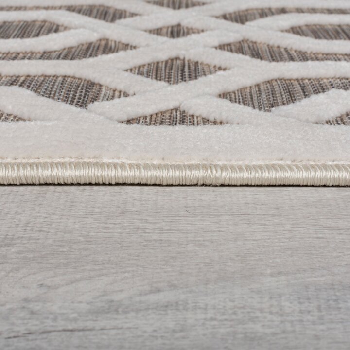 Balkonkleed - Piatto Mataro Creme/Wit