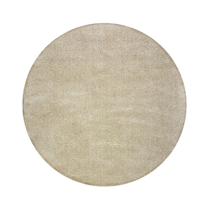 Rond shaggy vloerkleed - Farenzo Beige