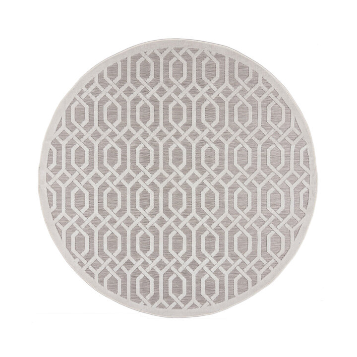 Rond buitenkleed - Piatto Mataro Creme/Wit