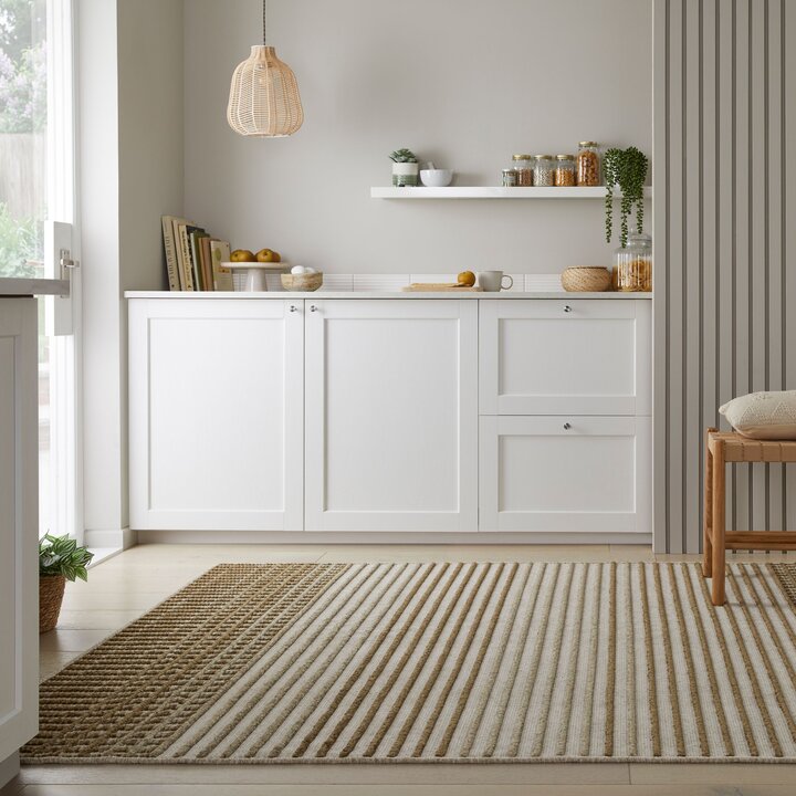 Wasbaar vloerkleed - Elto Stripe Groen