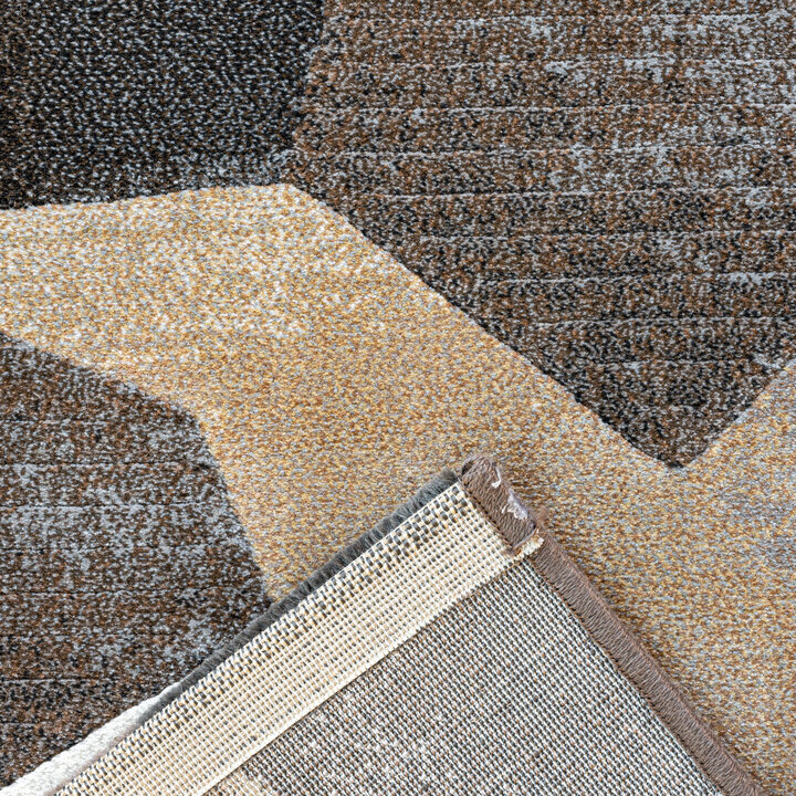 Abstract vloerkleed - Axil Bruin/Zwart 9293