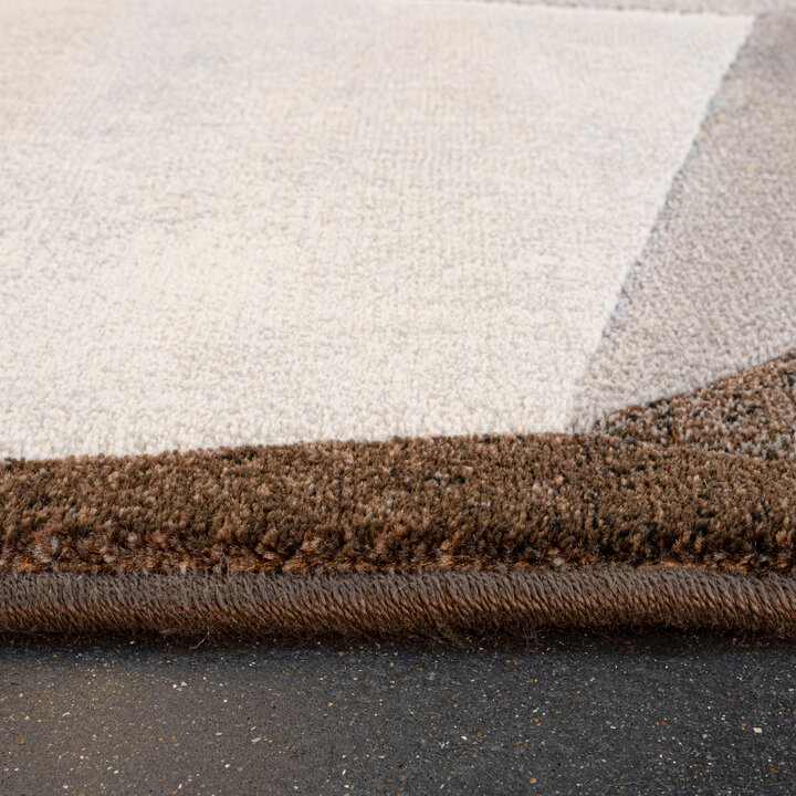 Abstract vloerkleed - Axil Bruin/Zwart 9293