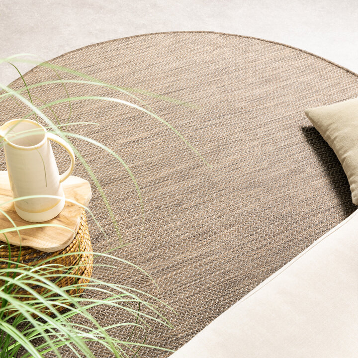 Dywan zewnętrzny okrągły - Malta Arrow Naturalny