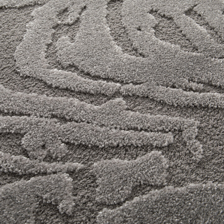 Modern hoogpolig vloerkleed - Corpus Donkergrijs 077