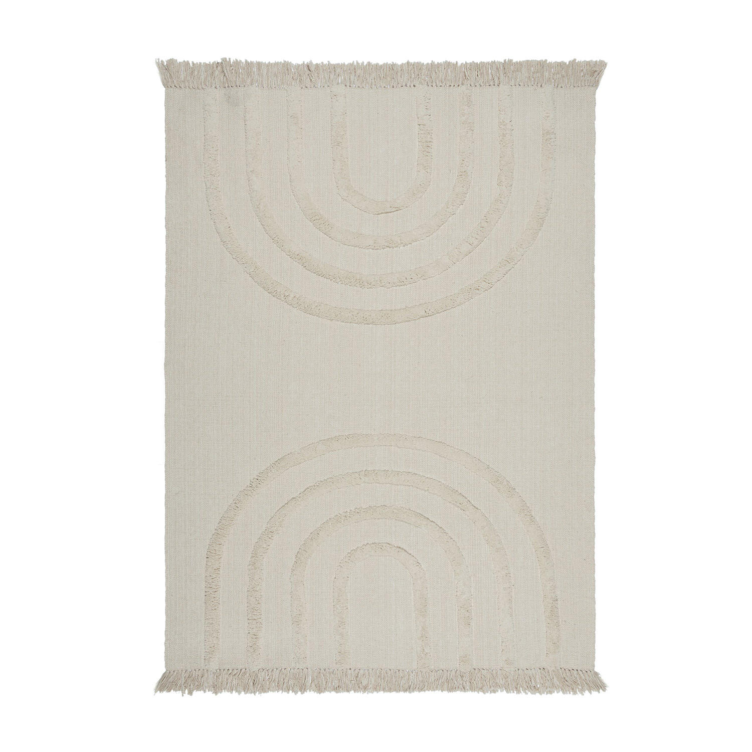 Handgemaakt kindervloerkleed - Anuro Rainbow Creme - sfeer