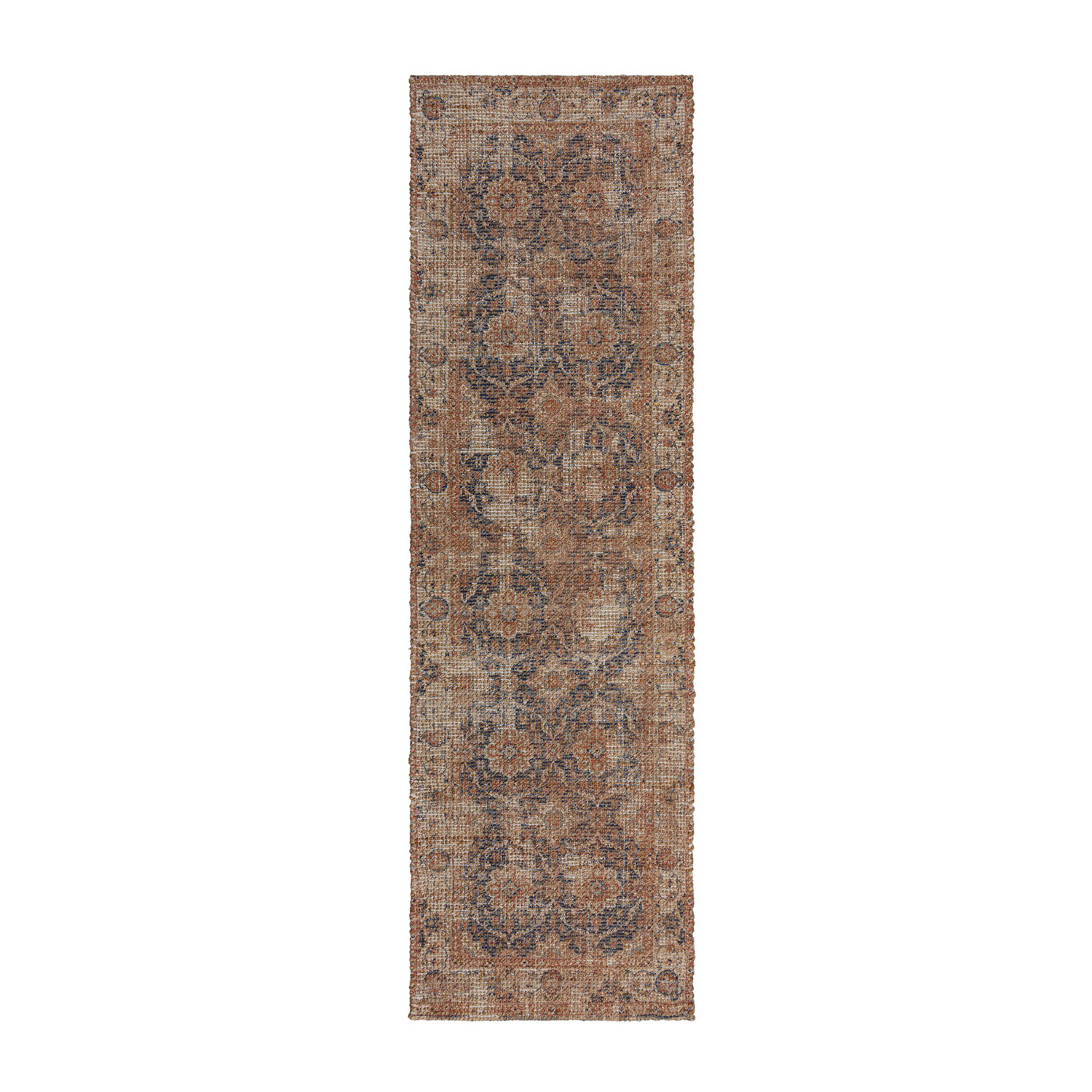 Jute loper - Mauro Vintage Bruin/Blauw - sfeer