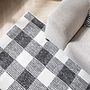 Duurzaam laagpolig vloerkleed - Lykke Checkerboard Zwart/Wit - thumbnail 1