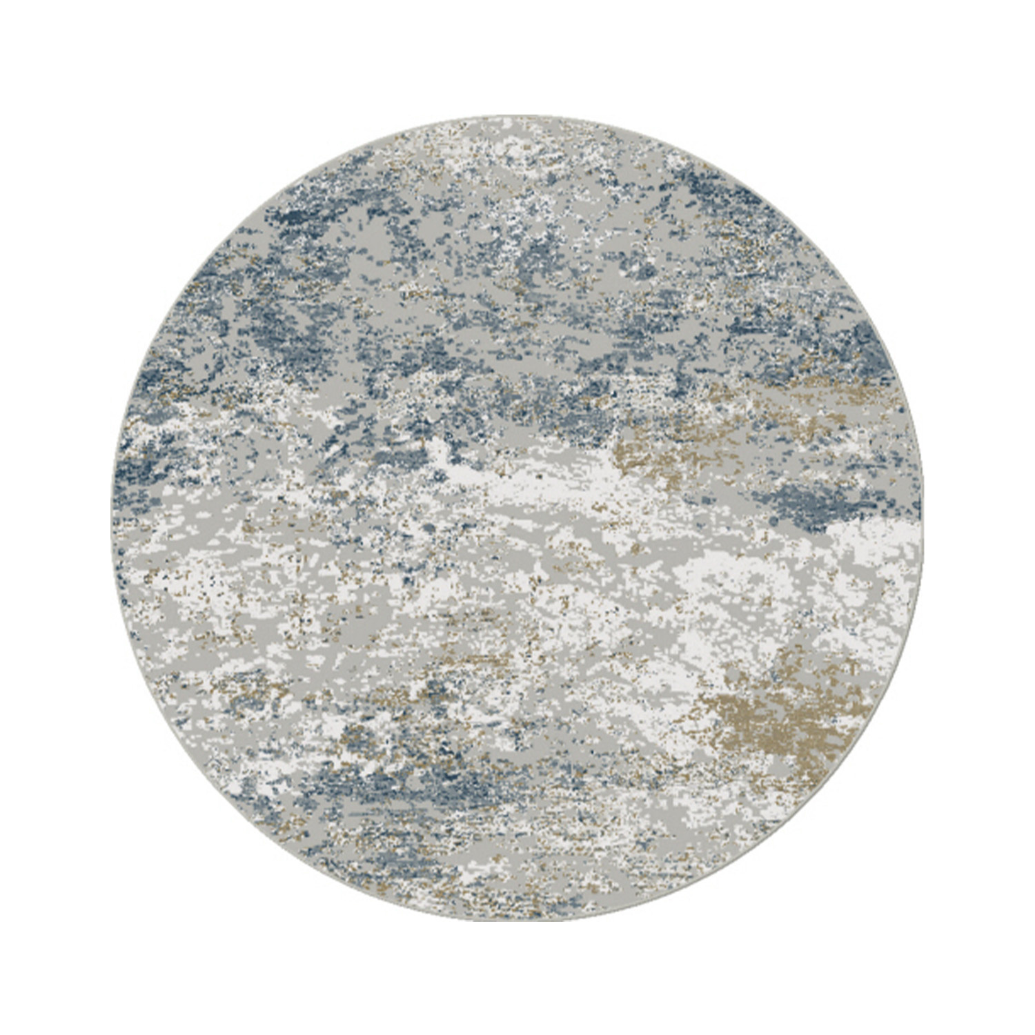Rond modern vloerkleed - Carlton Blauw 7777 - sfeer