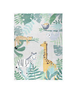 Kindervloerkleed - Jungle Giraffe Beige