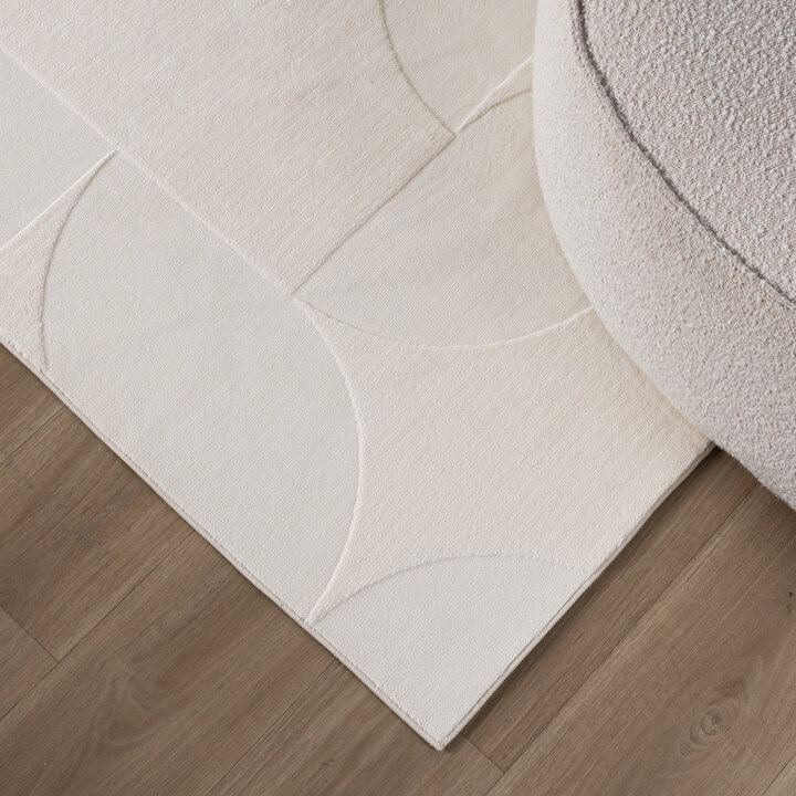 Scandinavisch vloerkleed - Charm Circles Wit